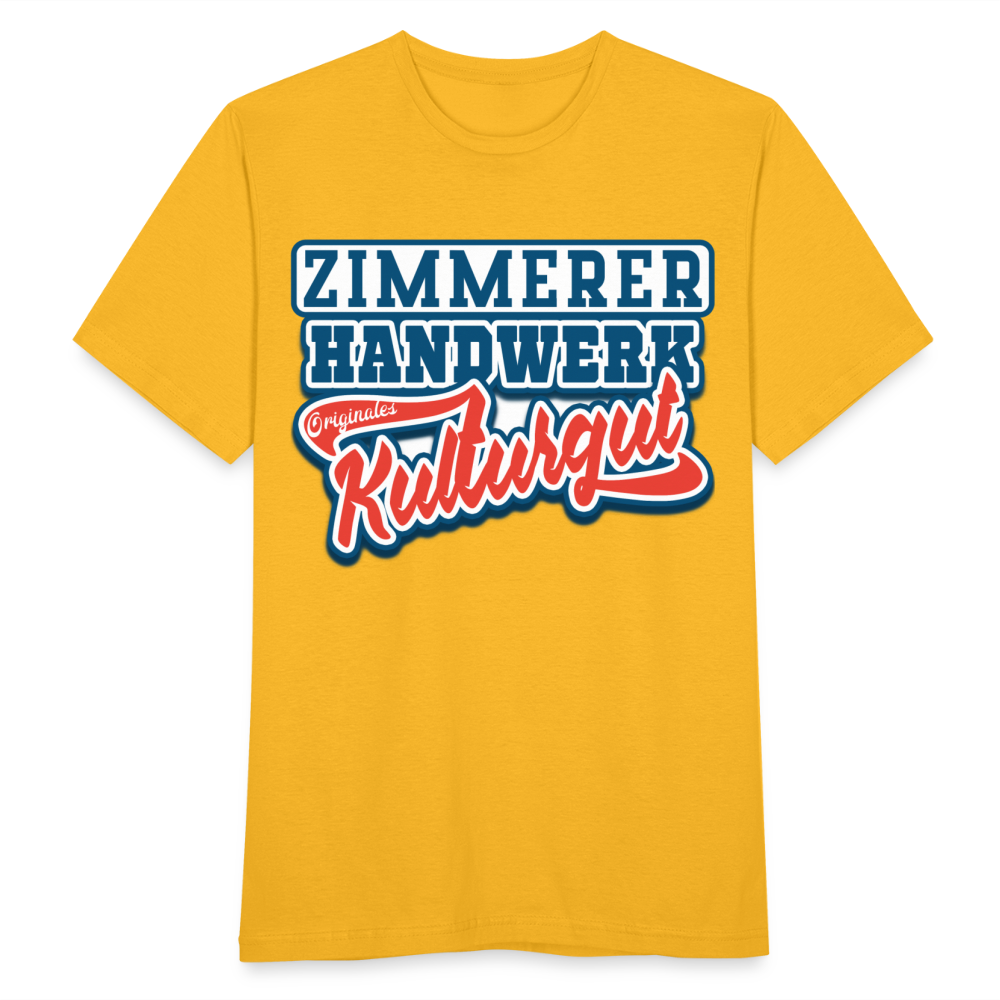 Zimmerer Handwerk Originales Kulturgut - Männer T-Shirt - Gelb