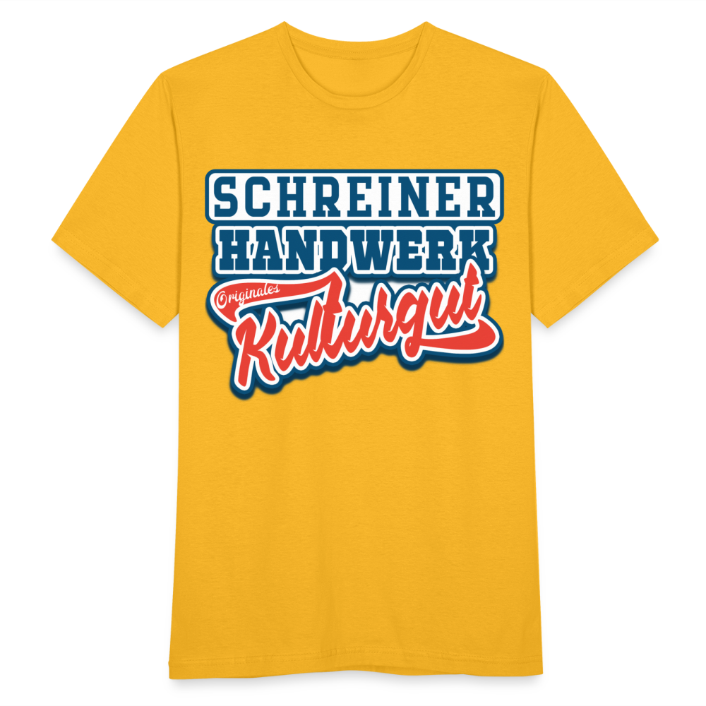 Schreiner Handwerk Originales Kulturgut - Männer T-Shirt - Gelb