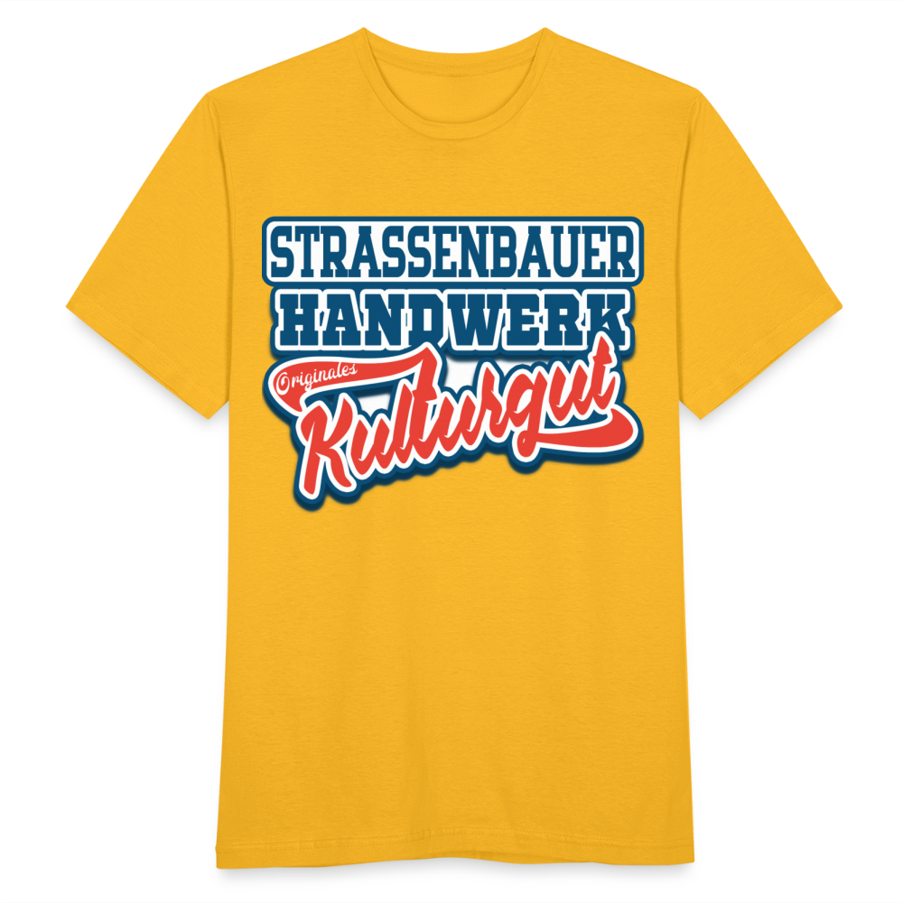 Strassenbauer Handwerk Originales Kulturgut - Männer T-Shirt - Gelb