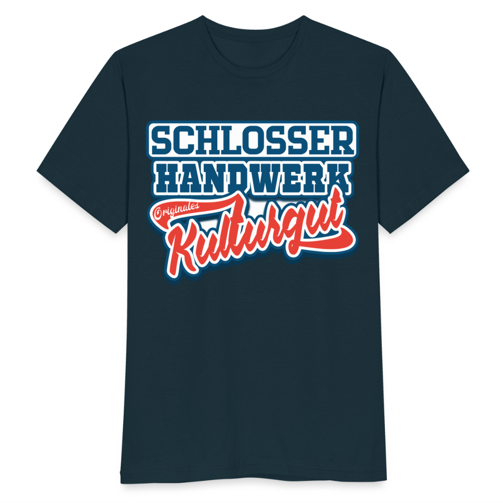 Schlosser Handwerk Originles Kulturgut - Männer T-Shirt - Navy