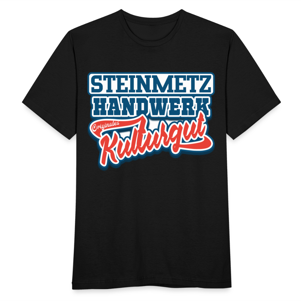 Steinmetz Hanswerk Originales Kulturgut - Männer T-Shirt - Schwarz