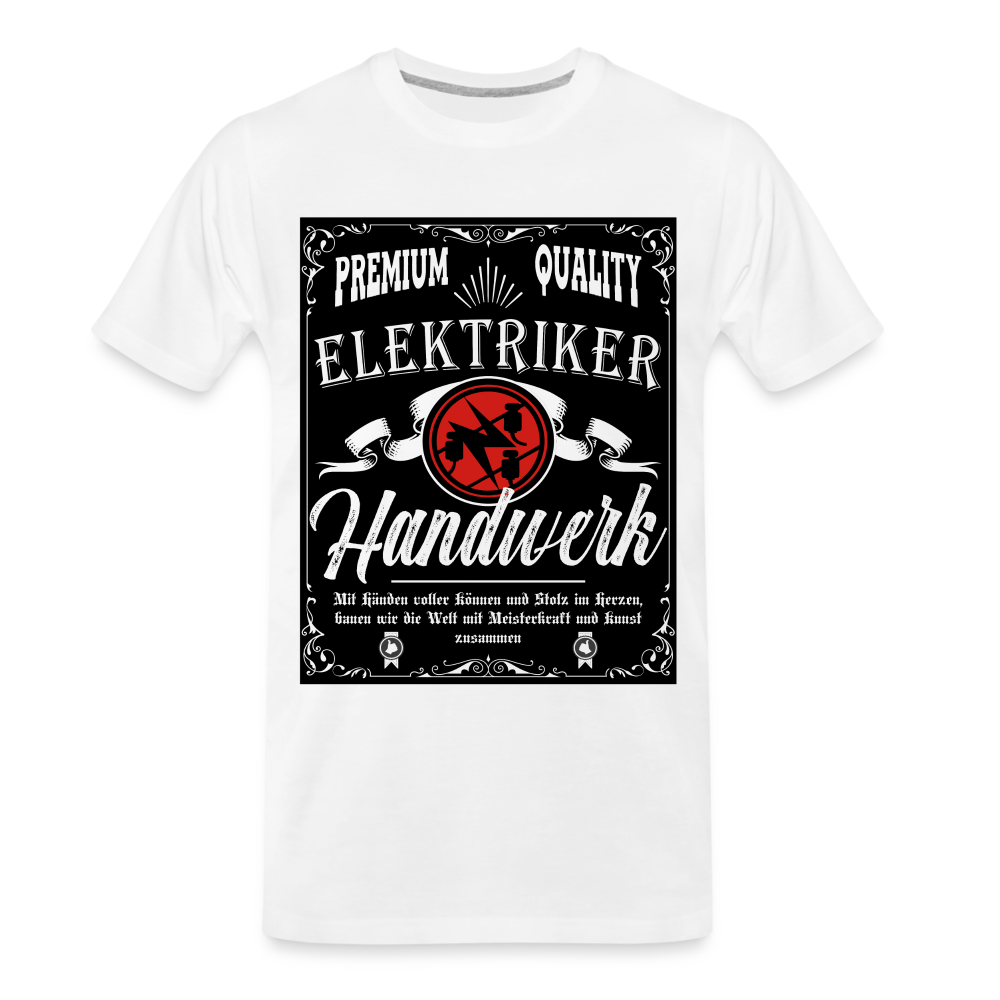 Elektriker Premium T-Shirt - weiß