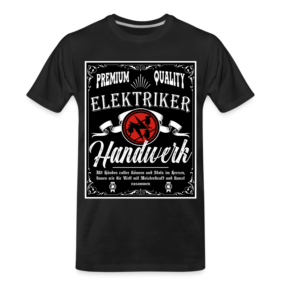 Elektriker Premium T-Shirt - Schwarz