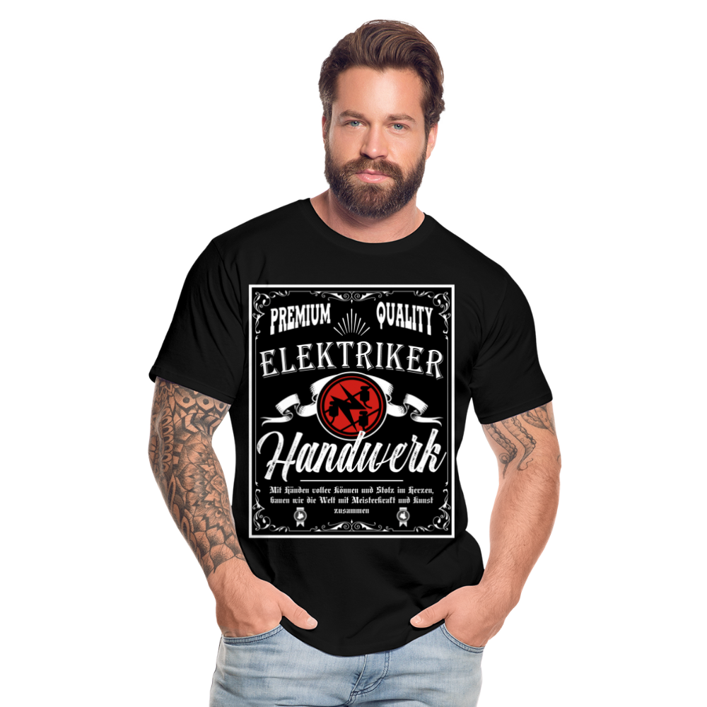 Elektriker Premium T-Shirt - Schwarz