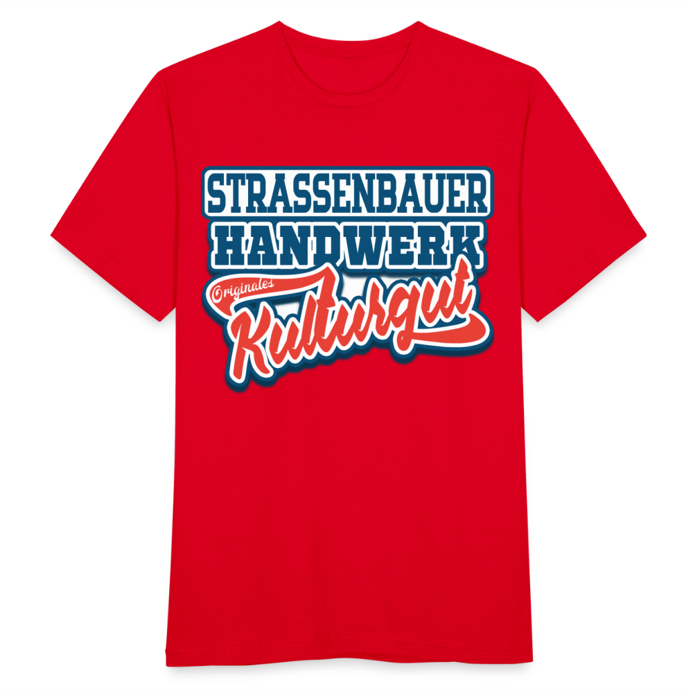 Strassenbauer Handwerk Originales Kulturgut - Männer T-Shirt - Rot