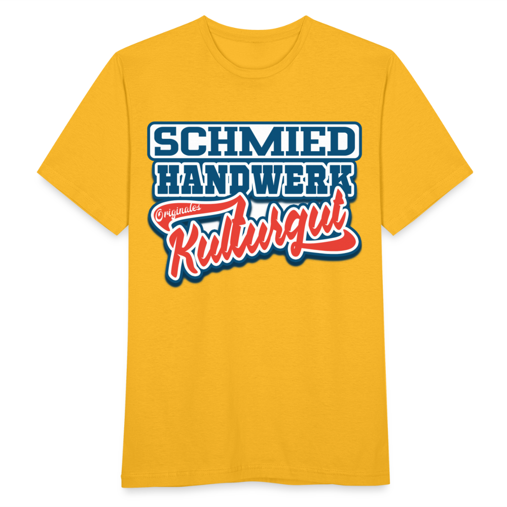 Schmied Handwerk Originales Kulturgut - Männer T-Shirt - Gelb