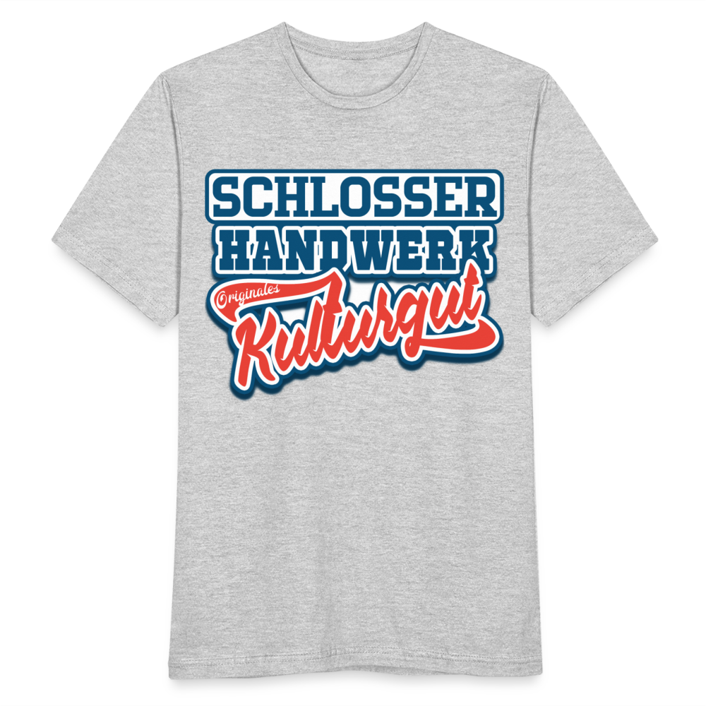 Schlosser Handwerk Originles Kulturgut - Männer T-Shirt - Grau meliert