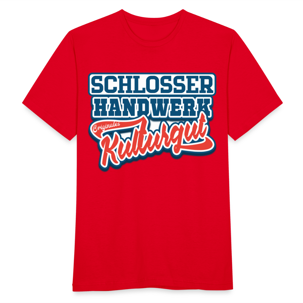 Schlosser Handwerk Originles Kulturgut - Männer T-Shirt - Rot