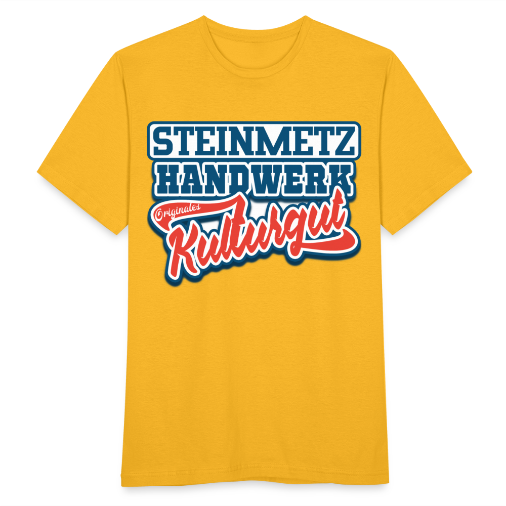 Steinmetz Hanswerk Originales Kulturgut - Männer T-Shirt - Gelb
