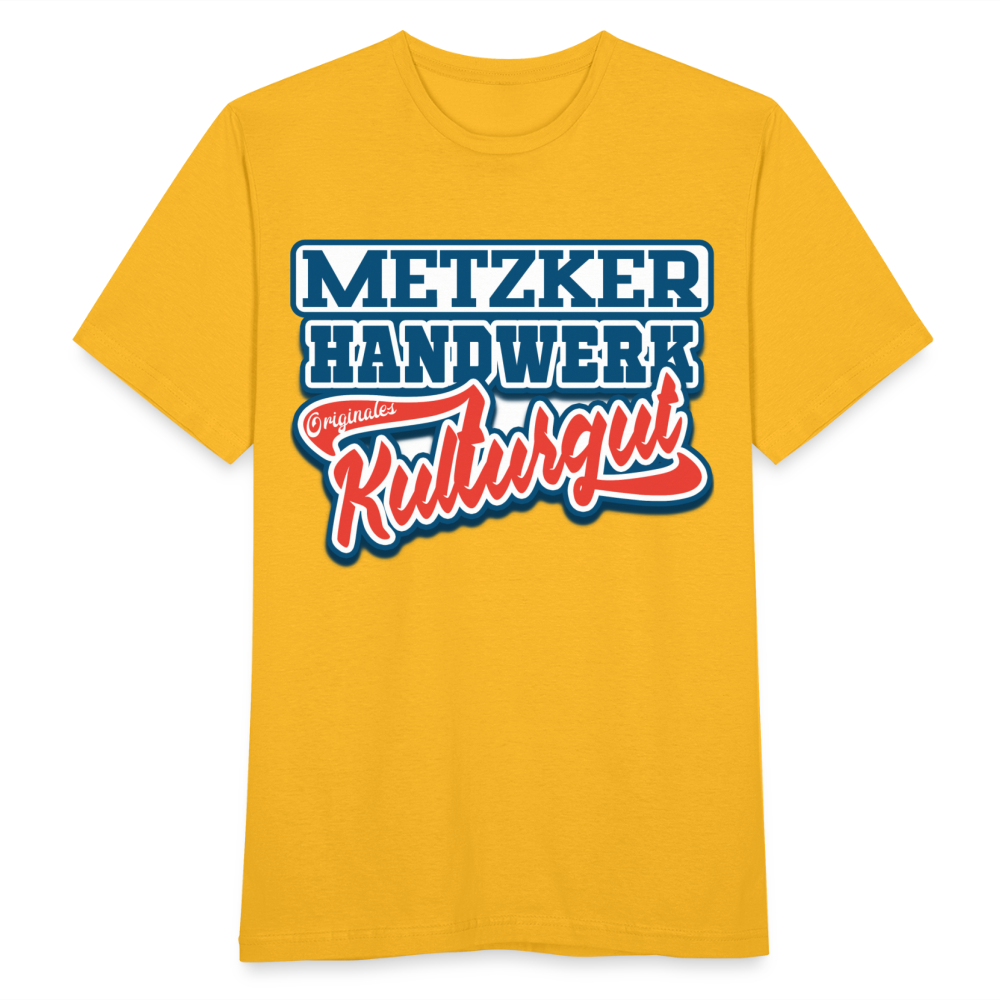 Metzker Handwerk Originales Kulturgut - Männer T-Shirt - Gelb