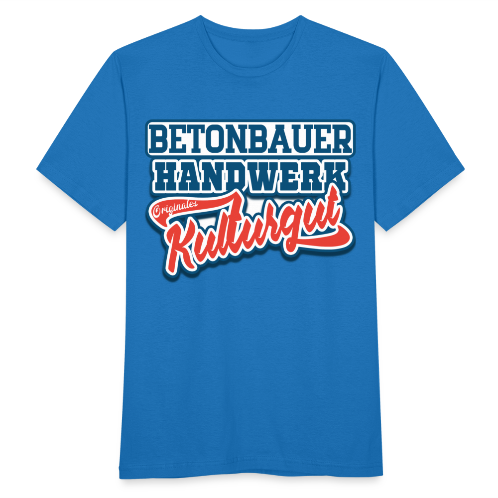 Betonbauer Handwerk Originales Kulturgut - Männer T-Shirt - Royalblau
