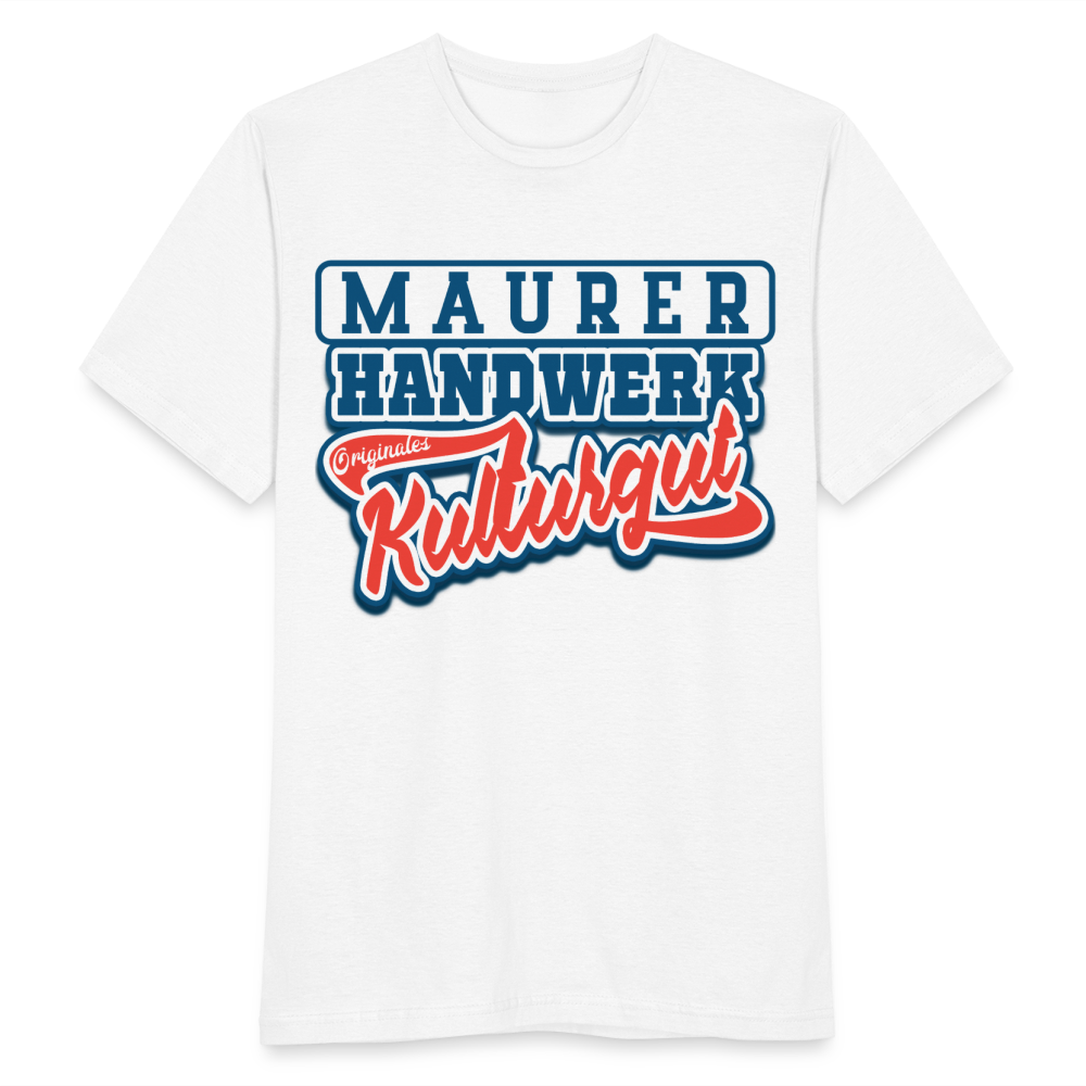 Maurer Handwerk Originales Kulturgut - Männer T-Shirt - weiß