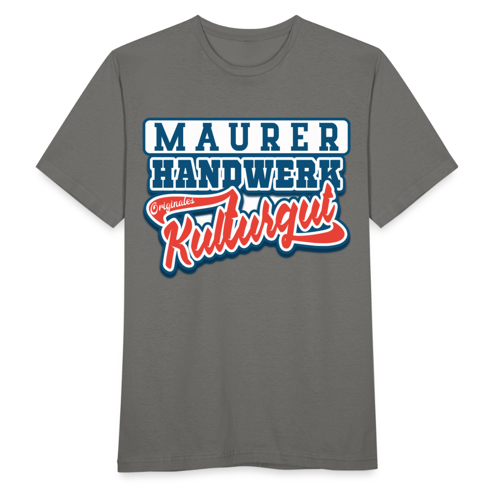 Maurer Handwerk Originales Kulturgut - Männer T-Shirt - Graphit