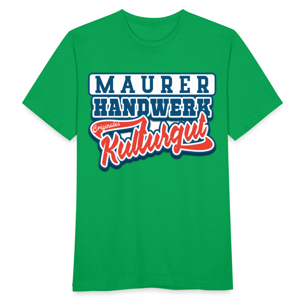 Maurer Handwerk Originales Kulturgut - Männer T-Shirt - Kelly Green