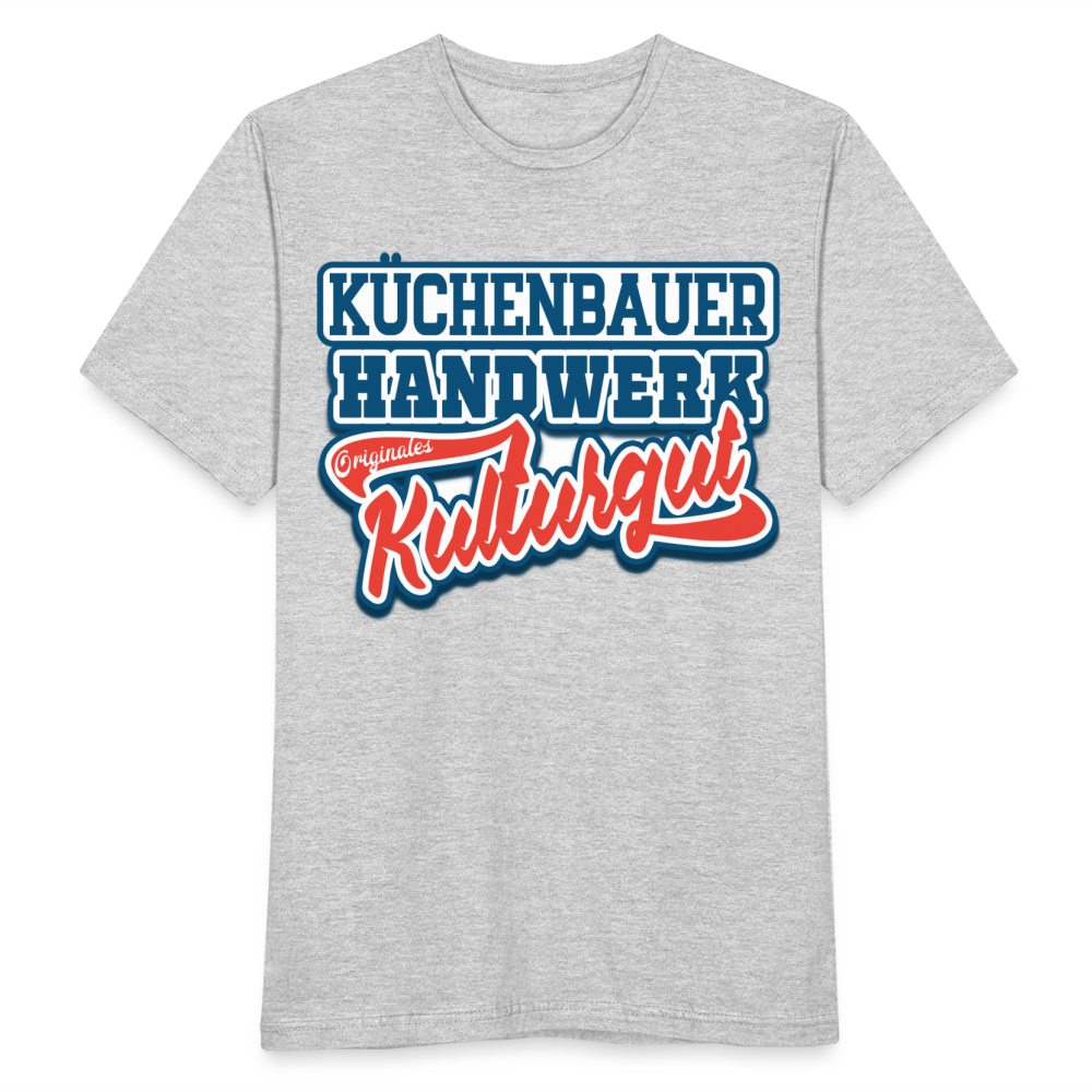 Küchenbauer Handwerk Originales Kulturgut - Männer T-Shirt - Grau meliert