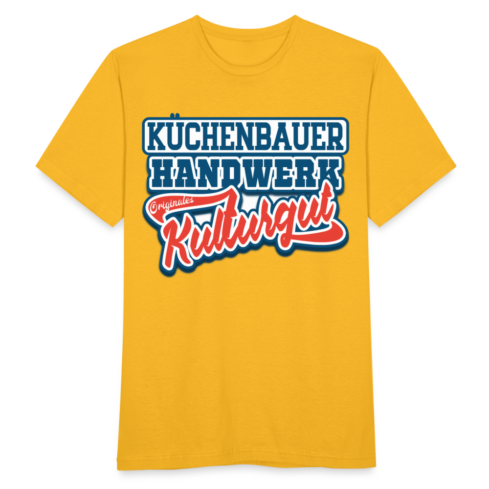 Küchenbauer Handwerk Originales Kulturgut - Männer T-Shirt - Gelb