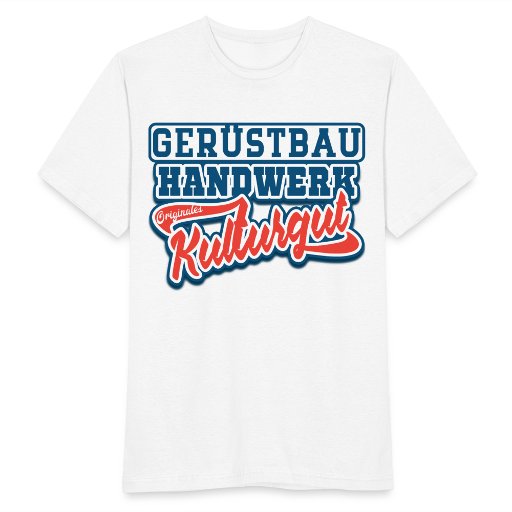 Gerüstbau Handwerk Originales Kulturgut - Männer T-Shirt - weiß