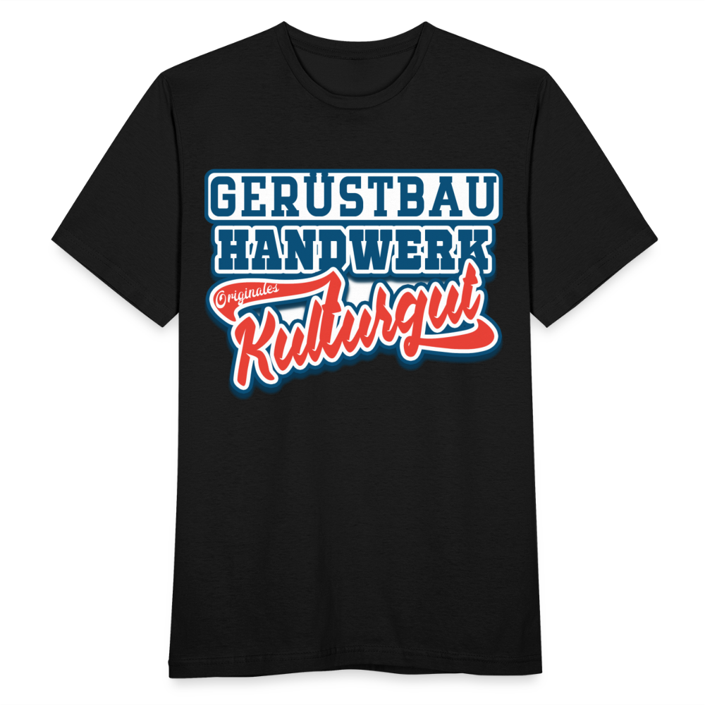 Gerüstbau Handwerk Originales Kulturgut - Männer T-Shirt - Schwarz