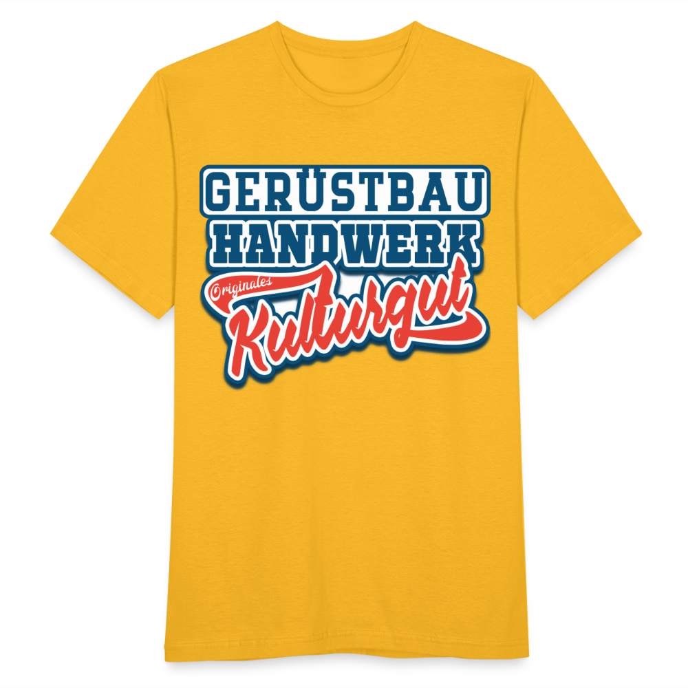 Gerüstbau Handwerk Originales Kulturgut - Männer T-Shirt - Gelb