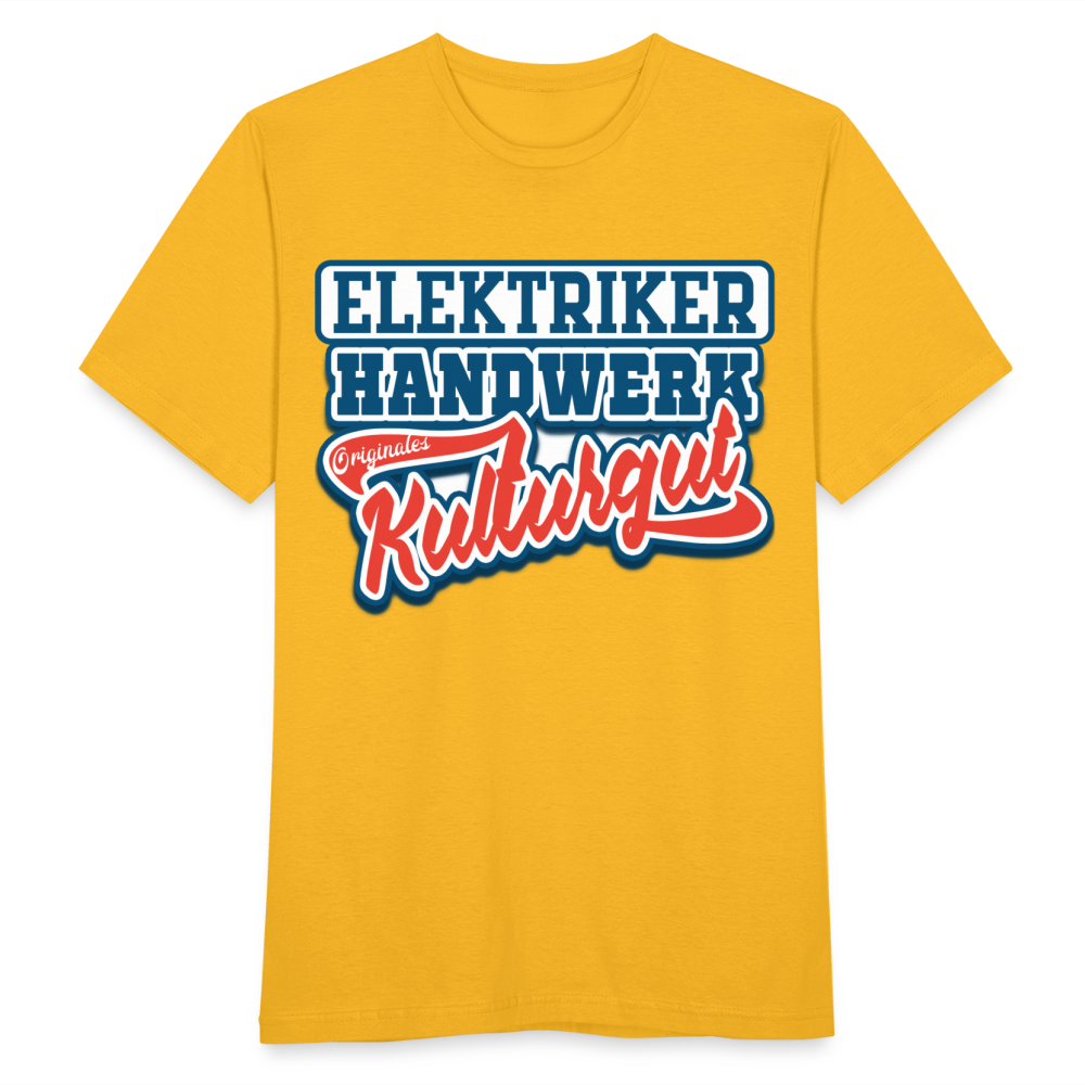 Elektriker Handwerk Originales Kulturgut - Männer T-Shirt - Gelb