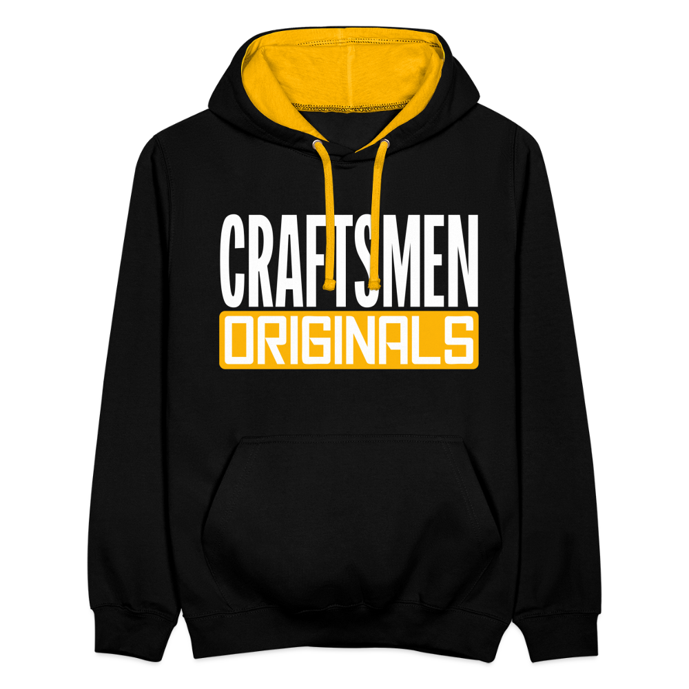 Craftmen Originals Yellow - Kontrast Hoodie - Schwarz/Gold