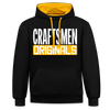 Craftmen Originals Yellow - Kontrast Hoodie - Schwarz/Gold