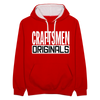 Craftsmen Originals - Kontrast Hoodie - Rot/Weiß