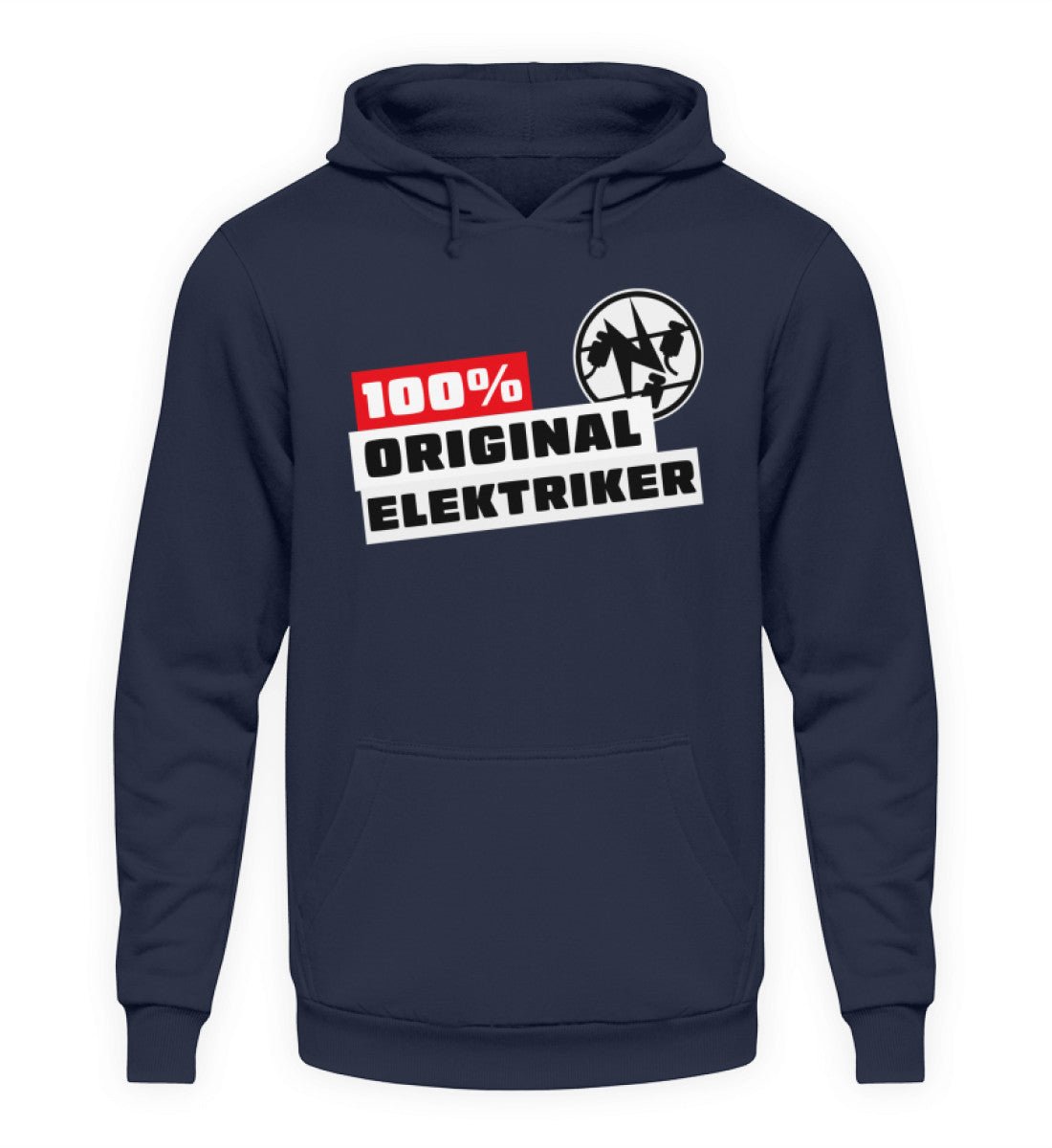 100 % Elektriker - Handwerker Hoodie - Handwerkerfashion
